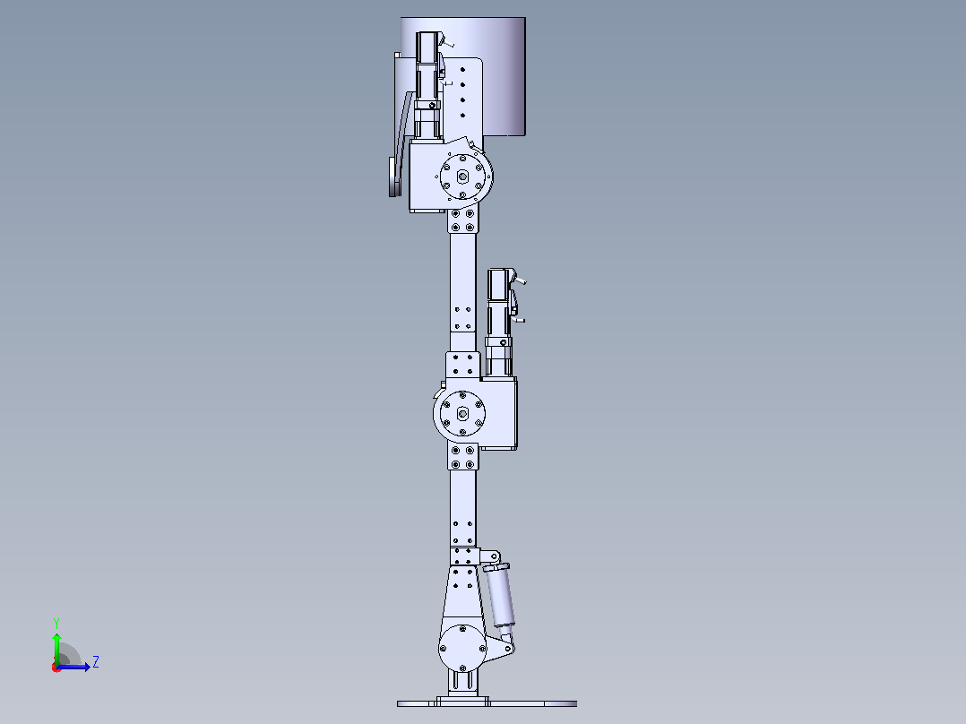 穿戴式下肢外骨骼机器人 SW+CAD+说明书左视图