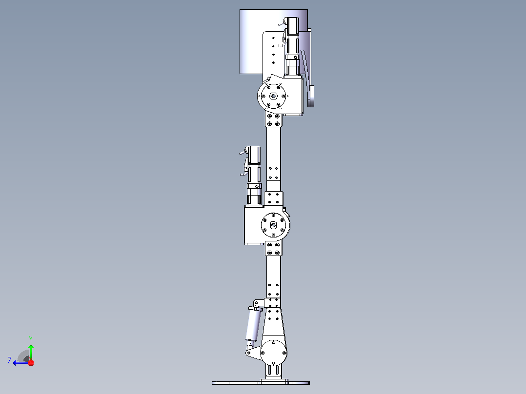 穿戴式下肢外骨骼机器人 SW+CAD+说明书右视图
