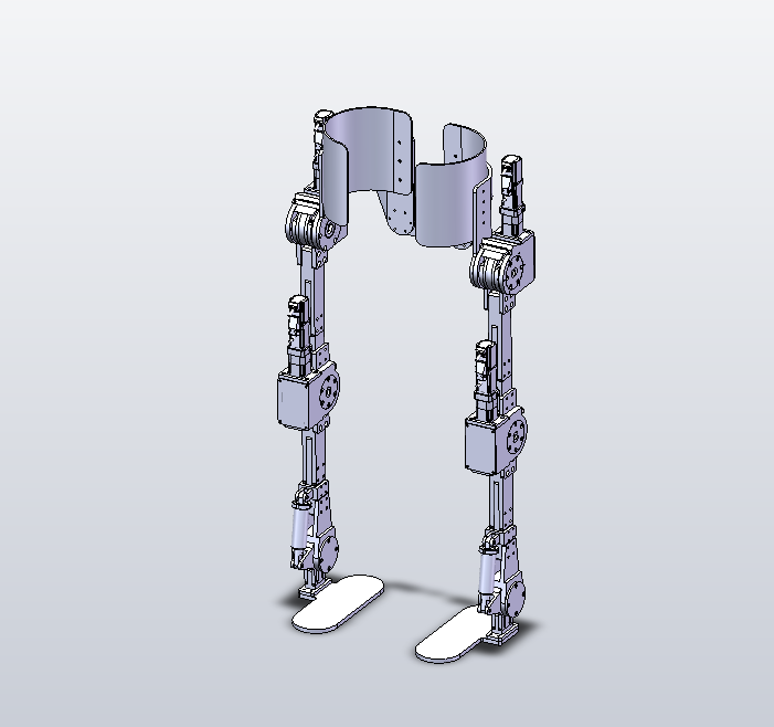穿戴式下肢外骨骼机器人 SW+CAD+说明书