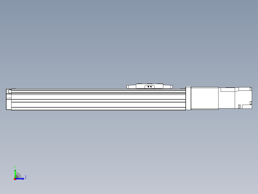 滚珠丝杠直线轴内置导轨TPA-GCR-40-1210C-L200-M-M10-N3左视图