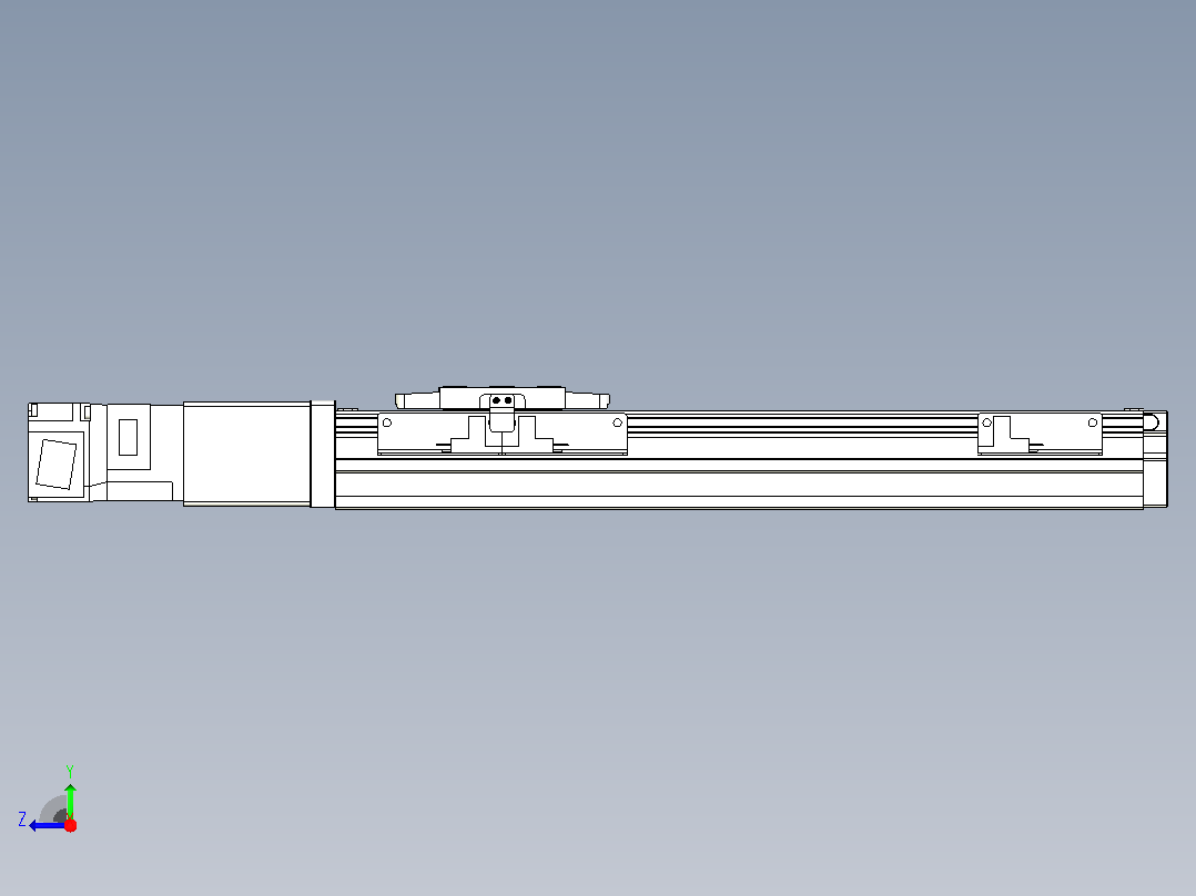 滚珠丝杠直线轴内置导轨TPA-GCR-40-1210C-L200-M-M10-N3右视图