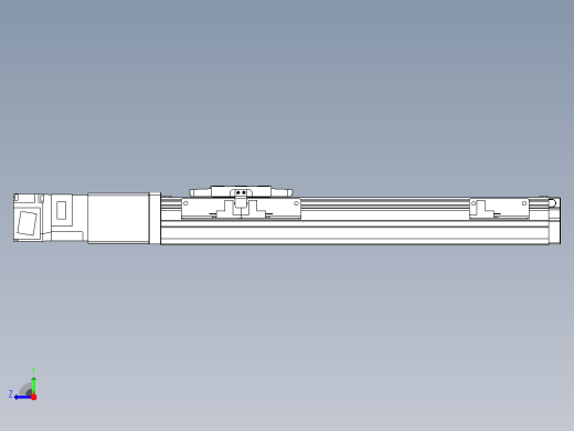 滚珠丝杠直线轴内置导轨TPA-GCR-40-1210C-L200-M-M10-N3右视缩略图