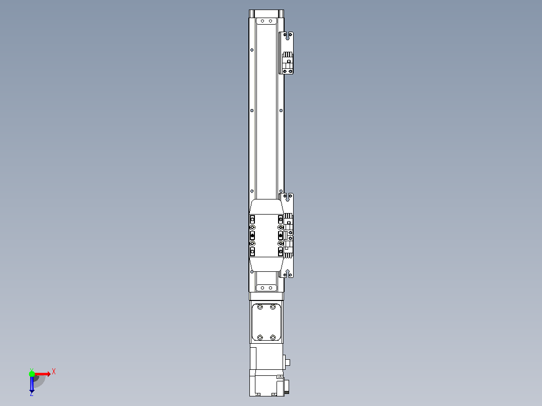 滚珠丝杠直线轴内置导轨TPA-GCR-40-1210C-L200-M-M10-N3俯视图