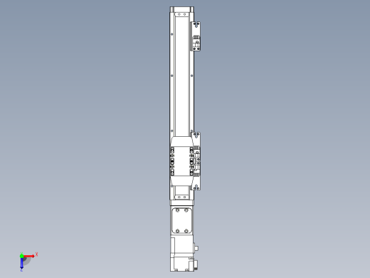 滚珠丝杠直线轴内置导轨TPA-GCR-40-1210C-L200-M-M10-N3俯视缩略图
