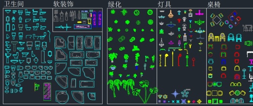 常用全套家装CAD图块室内CAD图块素材缩略图