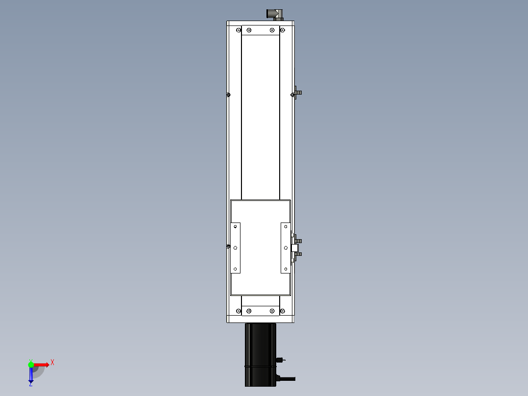 Toyo东佑达直线模组-ECH14-300-BC-200W+煞車俯视图