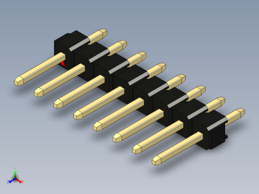 彩色公头100mil（2.54mm）系列-DS1021_black_1x08p_100mil_Type1_rev1.0