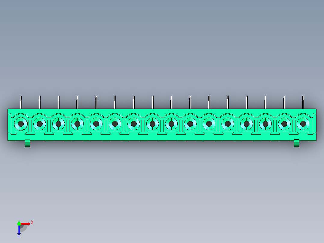 DEGSON 2EDG 系列 5.0mm 可插拔接线端子组-2EDGA-5.0-16P-14-00AH俯视图