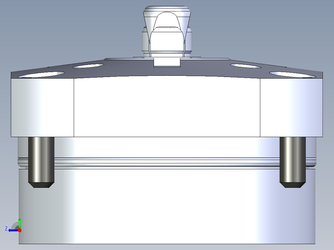 KOSMEKSWH2100-G多系列多零件图纸模型右视图