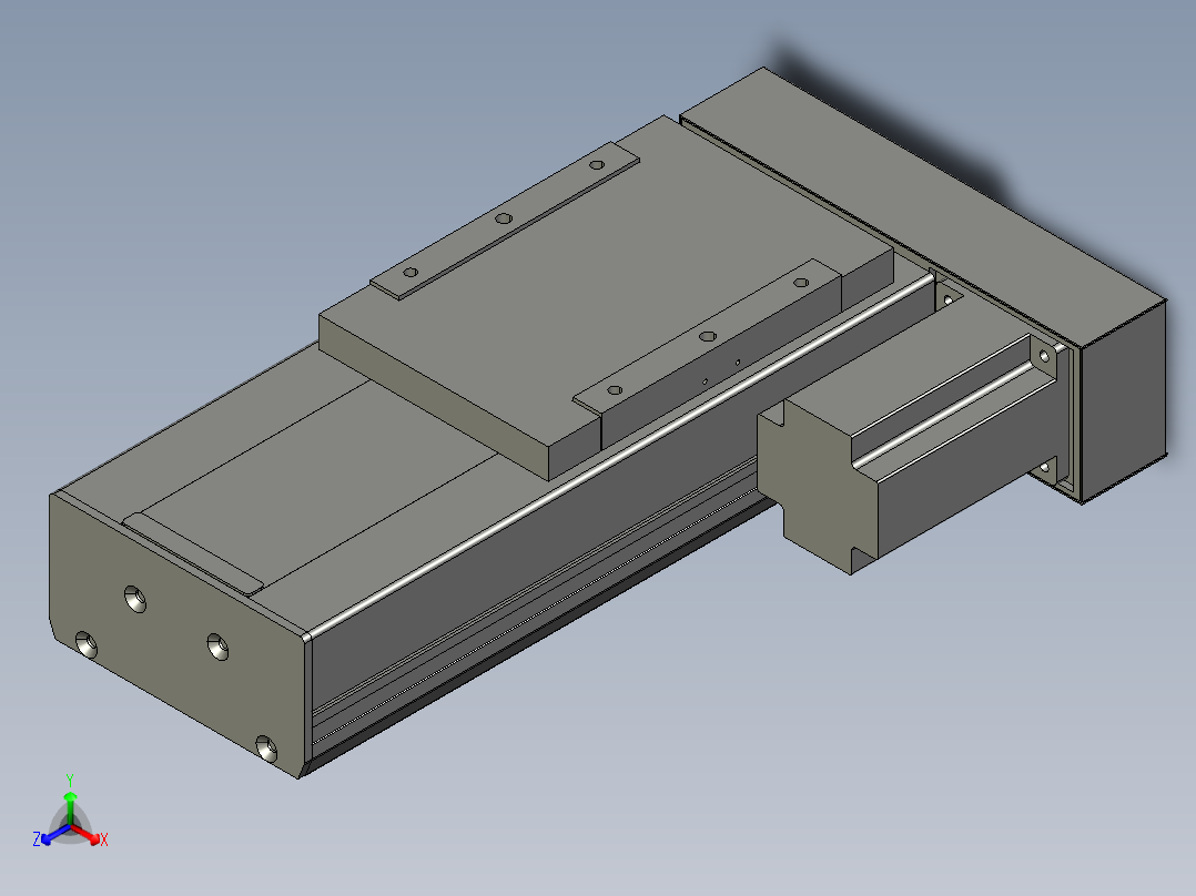 直线模组LHC17-S100-R设计图纸主视图