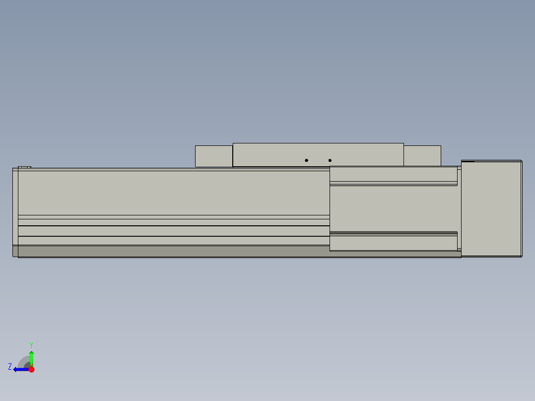 直线模组LHC17-S100-R设计图纸右视图