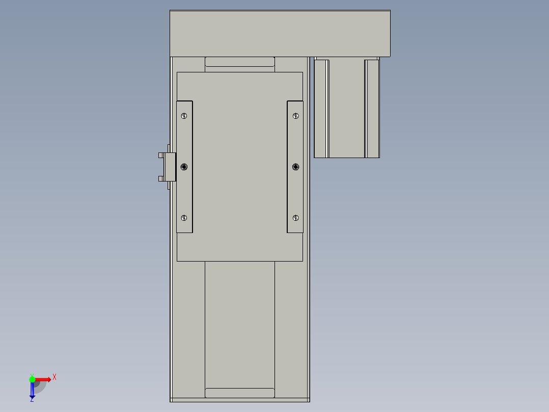 直线模组LHC17-S100-R设计图纸俯视图