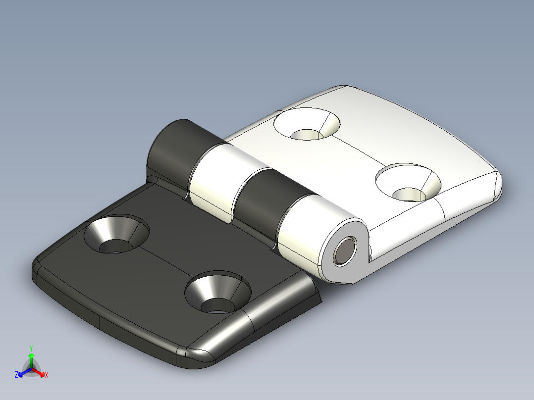 型材-KJN 45-50 COMBI HINGE 095K4550F00正等轴测图