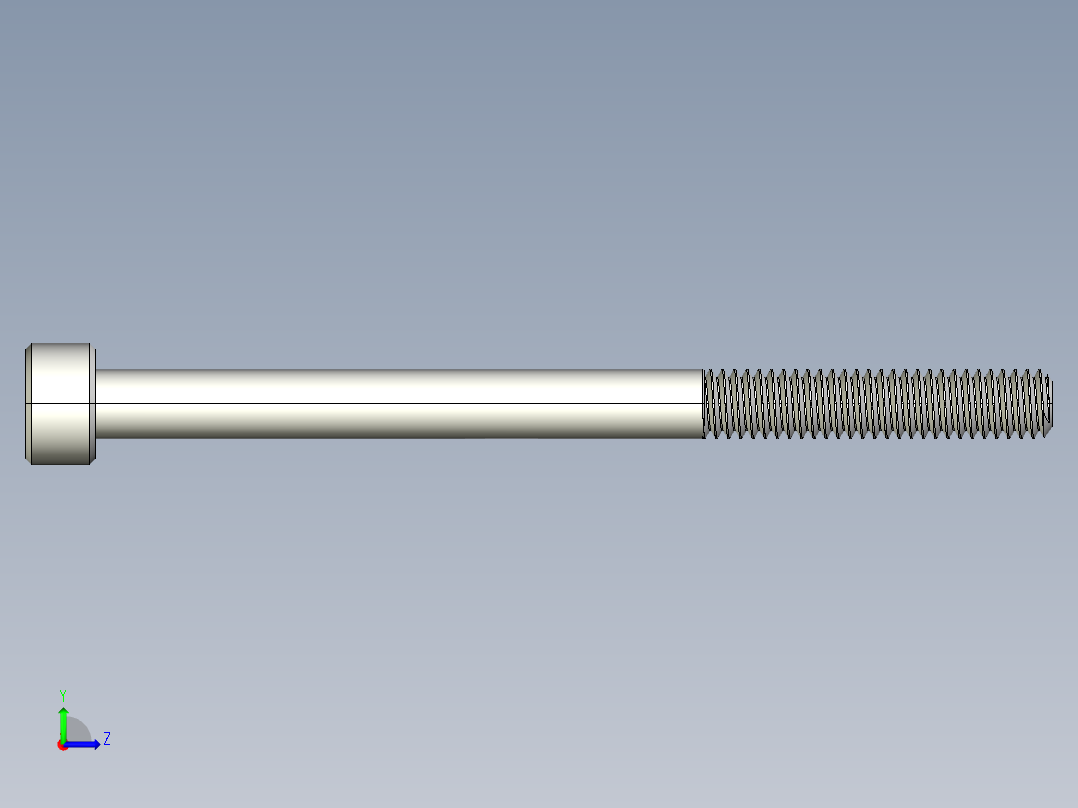 M4 x 0.7mm Thread 55mm LONG SOCKET HEAD CAP SCREW.IGS左视图