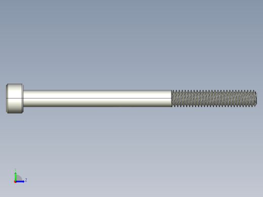 M4 x 0.7mm Thread 55mm LONG SOCKET HEAD CAP SCREW.IGS左视缩略图