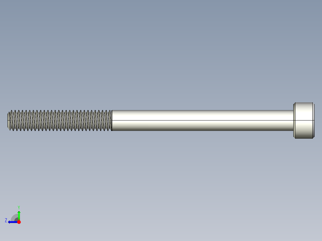 M4 x 0.7mm Thread 55mm LONG SOCKET HEAD CAP SCREW.IGS右视图