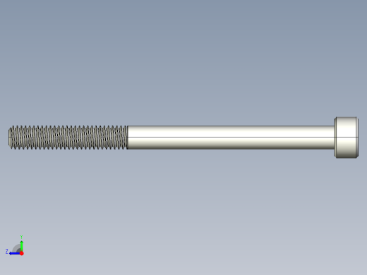 M4 x 0.7mm Thread 55mm LONG SOCKET HEAD CAP SCREW.IGS右视缩略图