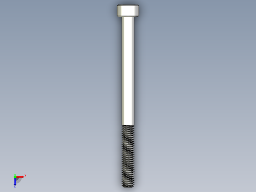 M4 x 0.7mm Thread 55mm LONG SOCKET HEAD CAP SCREW.IGS俯视缩略图