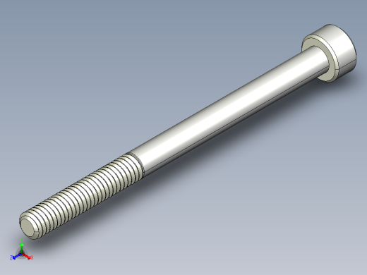 M4 x 0.7mm Thread 55mm LONG SOCKET HEAD CAP SCREW.IGS正等轴测缩略图