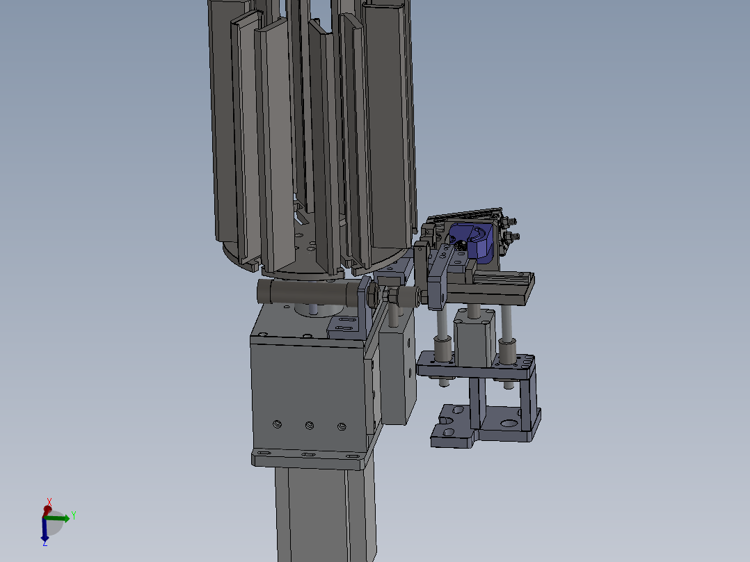 转盘叠料上料下料机构图纸（磁瓦存储组件） 自动化设备3D图纸