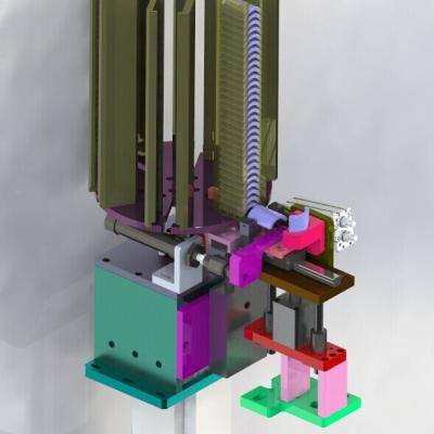 转盘叠料上料下料机构图纸（磁瓦存储组件） 自动化设备3D图纸缩略图