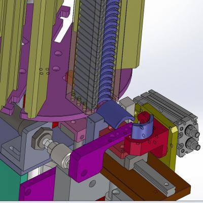 转盘叠料上料下料机构图纸（磁瓦存储组件） 自动化设备3D图纸缩略图