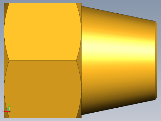 扩口式工业通用硬管接头Short Nut 41FS-4后视缩略图