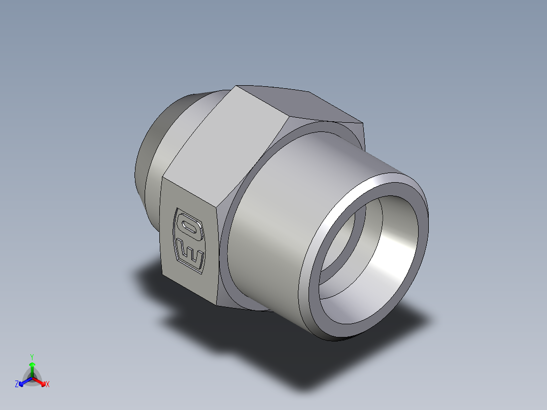 卡套式工业通用硬管接头EO_Weld_connector_AS16SX主视图