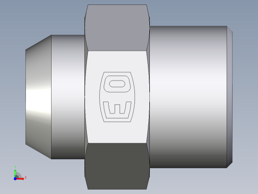 卡套式工业通用硬管接头EO_Weld_connector_AS16SX前视缩略图