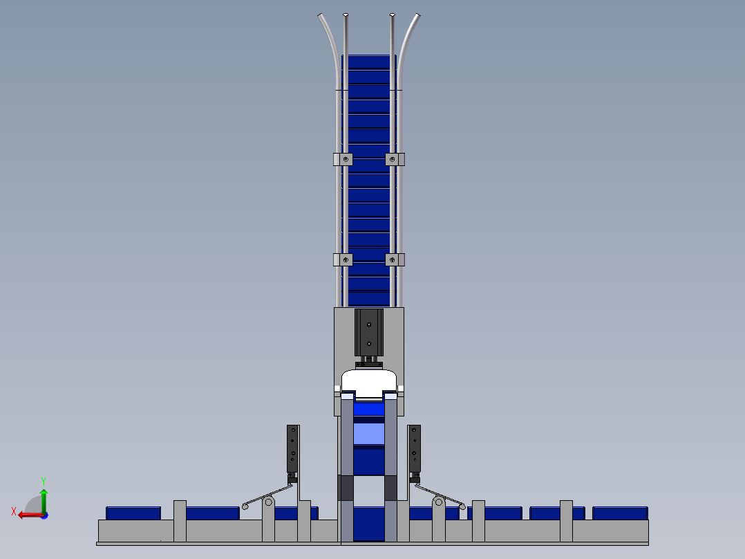 烟包补包器机构后视图