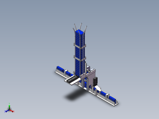 烟包补包器机构正等轴测缩略图