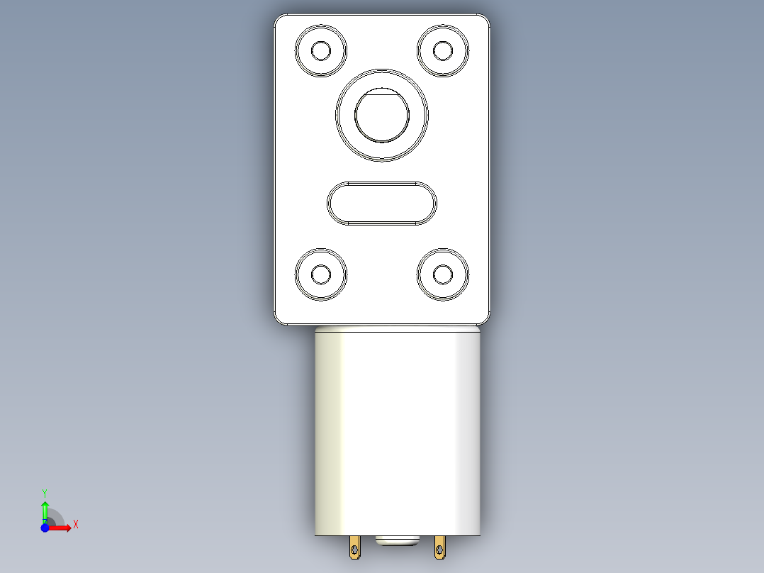 12V JGY370-D7 DC减速电机前视图