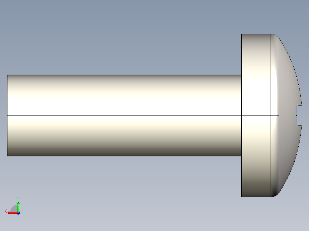 螺丝 M3.5 十字盘头-M3.5 x 10 Screw head.STEP后视图