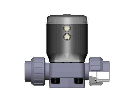 10DKPUAVCP NC 气动隔膜阀常闭与溶剂焊接女性联盟结束，ASTM PVC-U系列