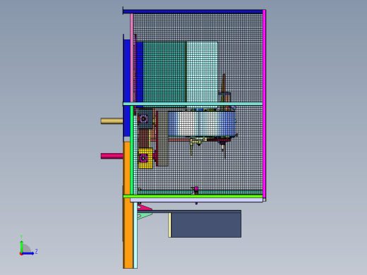 保护加工用包缠绕膜大型复卷机左视缩略图