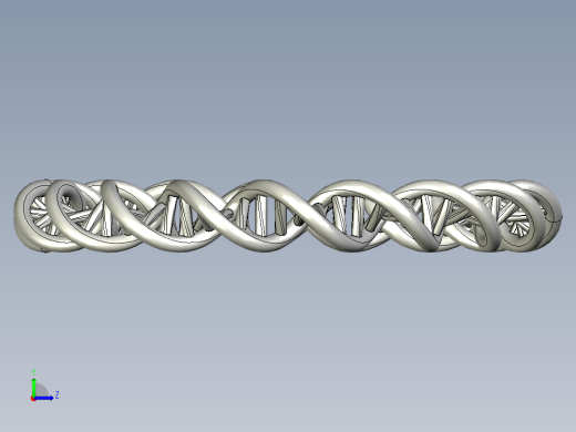 双螺旋DNA莫比乌斯手镯左视缩略图