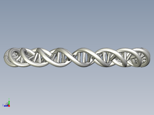 双螺旋DNA莫比乌斯手镯右视缩略图