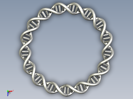 双螺旋DNA莫比乌斯手镯俯视缩略图