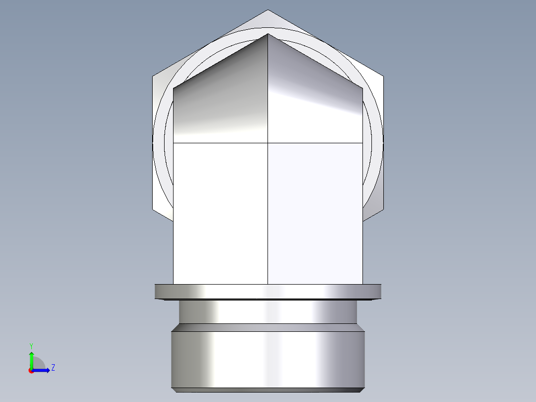 卡套式工业通用硬管接头EO_Male_stud_elbow_WE35LR71左视图