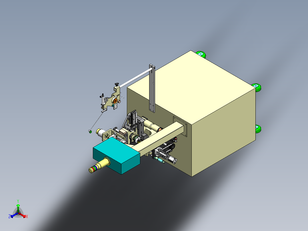 绕线机正等轴测图