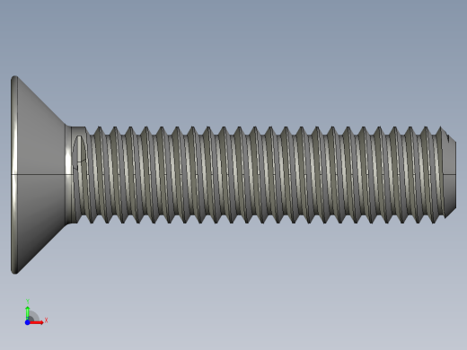 制沉头螺钉-M5_Countersunk_20前视缩略图