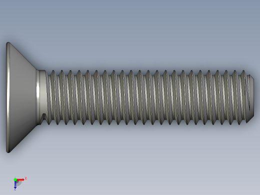 制沉头螺钉-M5_Countersunk_20俯视缩略图