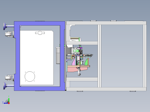 一种包胶前后整平设备sw18可编辑右视缩略图