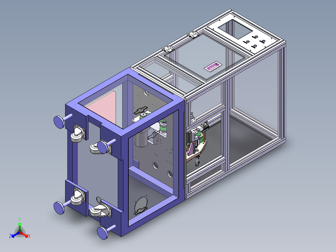 一种包胶前后整平设备sw18可编辑正等轴测图