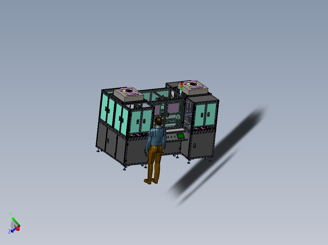 玻璃白片检测自动收放盘分拣机（sw15可编辑+工程图）