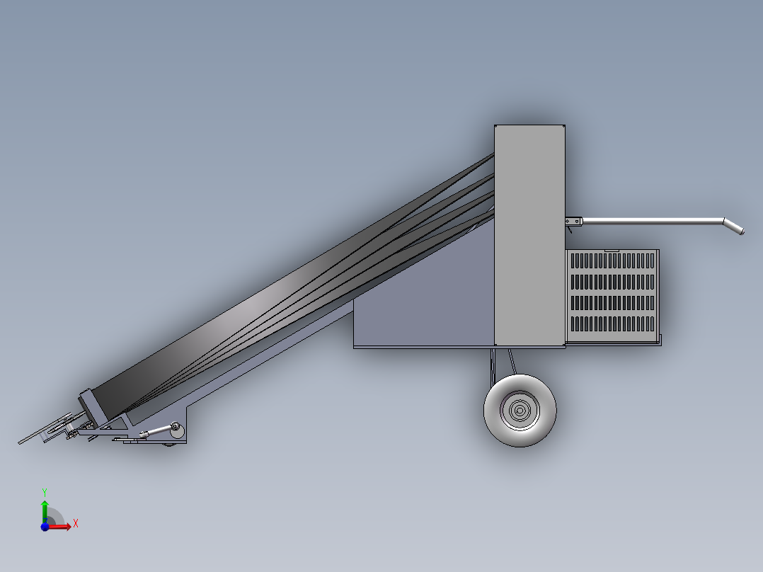 韭菜收割机（sw21可编辑+cad+说明书）前视图