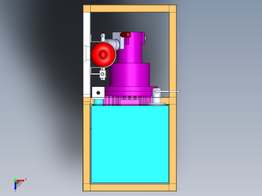 测试泵和气缸的液压装置俯视缩略图