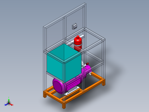 测试泵和气缸的液压装置正等轴测缩略图