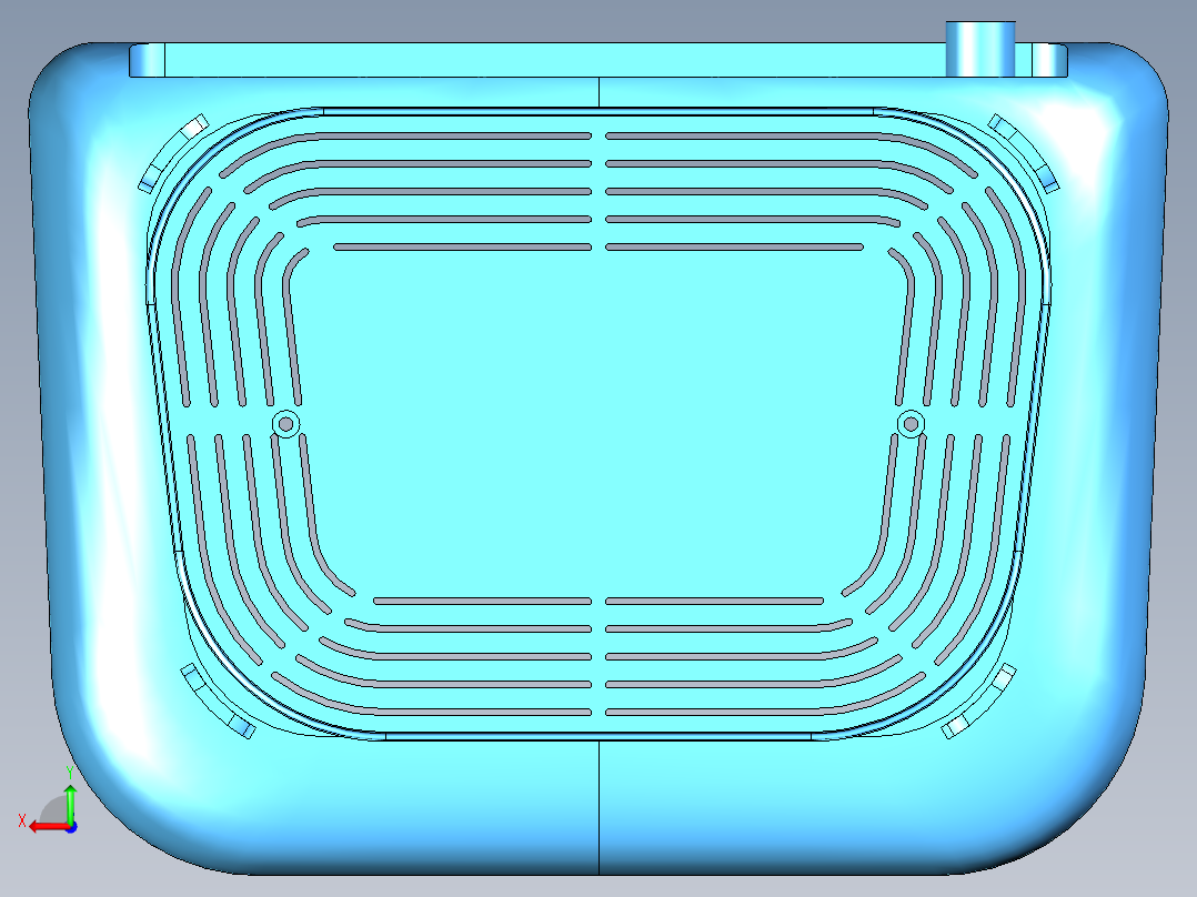 路由器外壳塑料件UG三维模型 969300后视图
