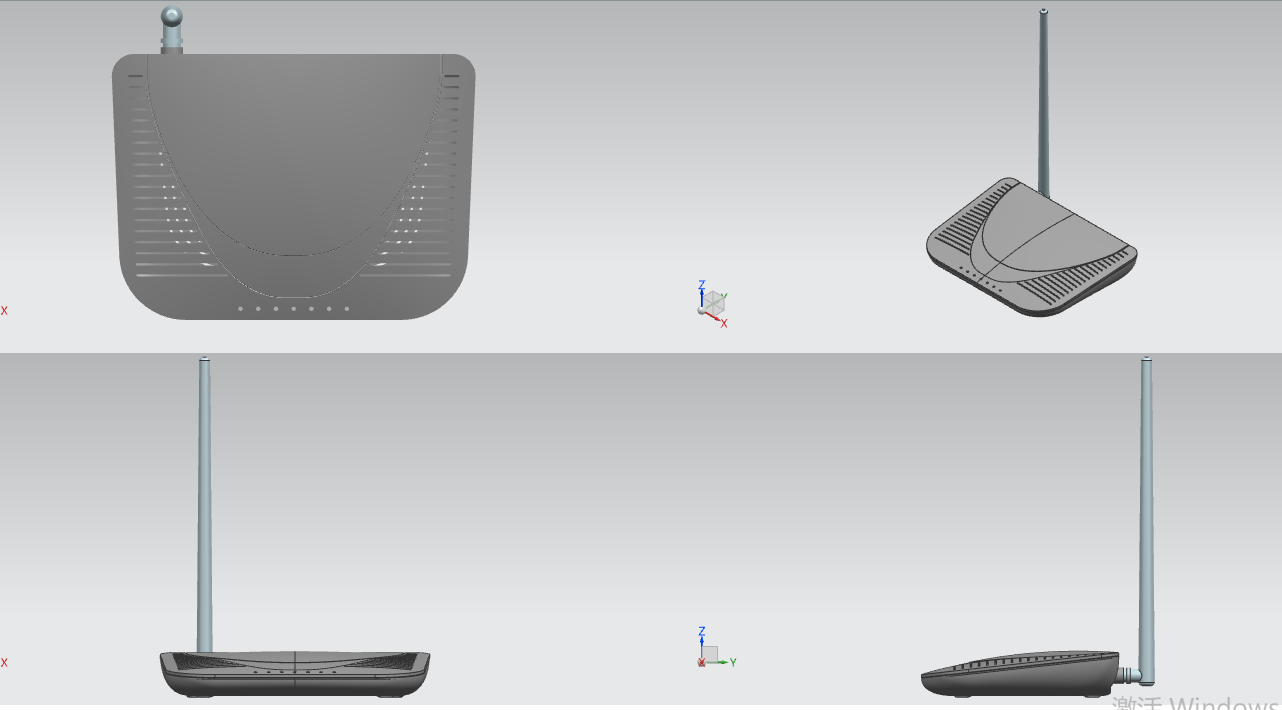 路由器外壳塑料件UG三维模型 969300
